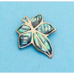 Beautiful Iridescent Leaf Brooch - By ALPACA - N6